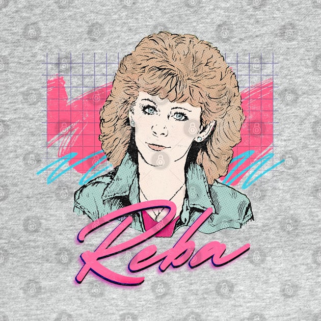 Reba McEntire / Vintage Faded 80s Style Fan Design by DankFutura